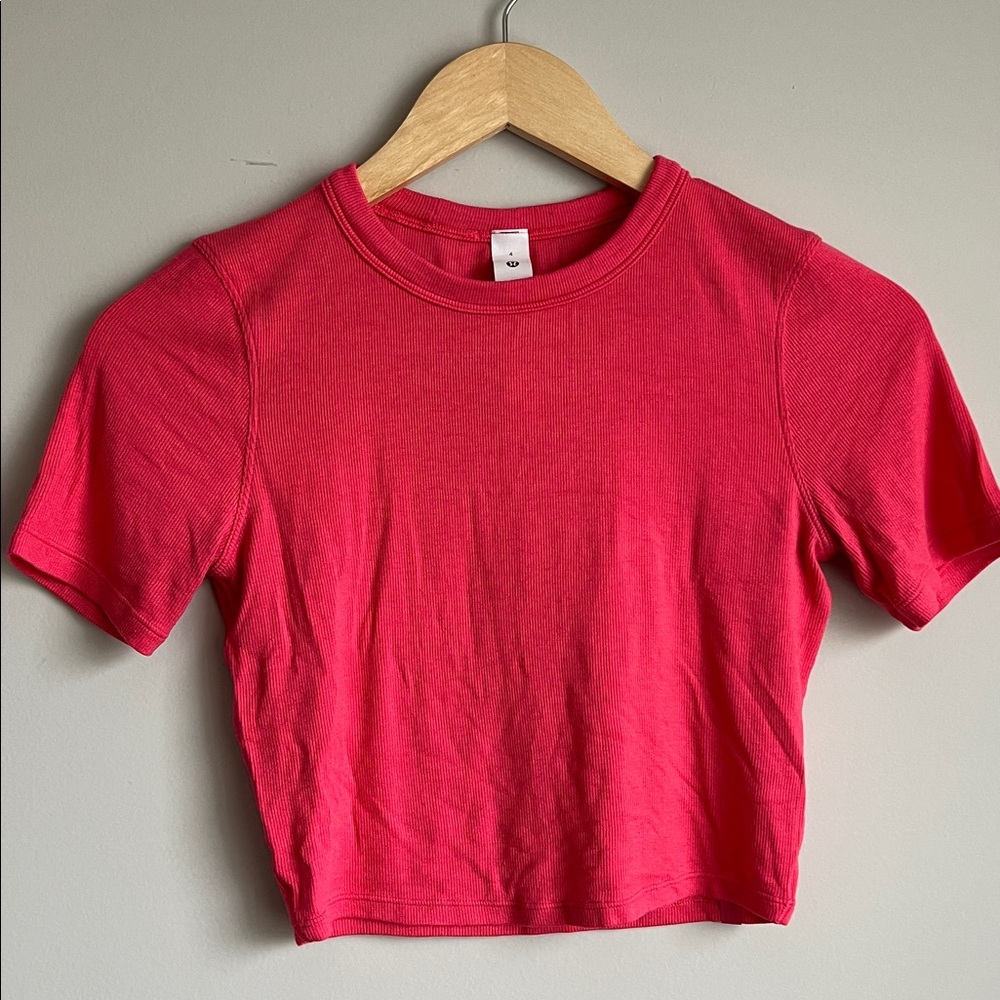 Lululemon Pink Hold Tight Short Sleeve Tee Size 4